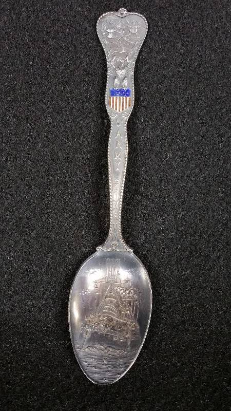 lot 55 image: Vintage Army Navy Sterling Sliver Spoon