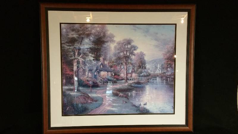 lot 71 image: Thomas Kinkade Hometown Lake Signed & Numbered