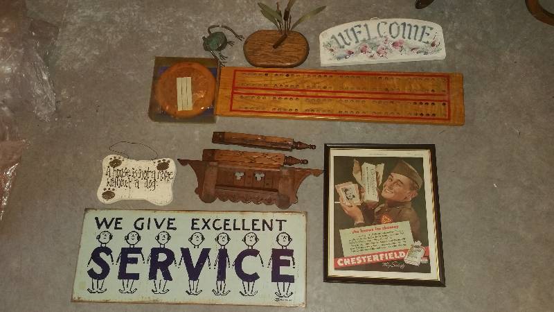 lot 75 image: Advertising wood Items
