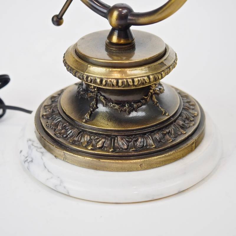 lot 7B image: Lovely Brass Piano Lamp on Italian Marble