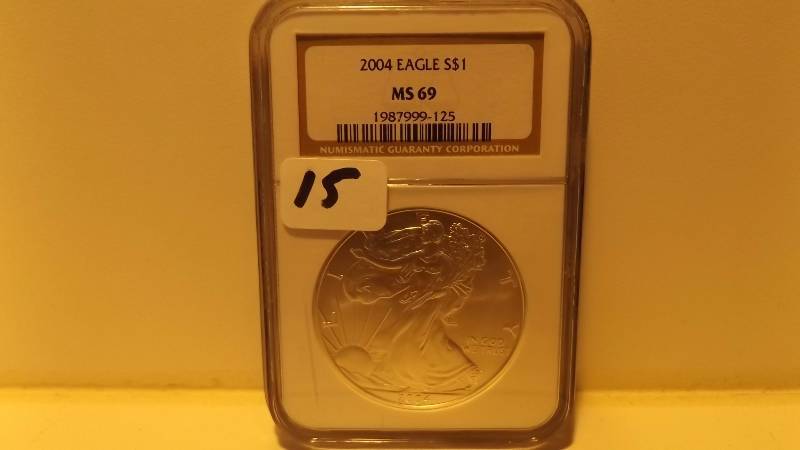 �� NGC 2004 MS69 Silver Eagle