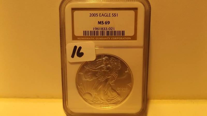 �� NGC 2005 MS69 Silver Eagle