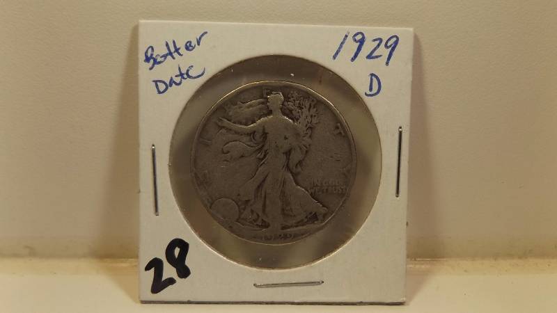 �� 1929 D Walking liberty half dollar