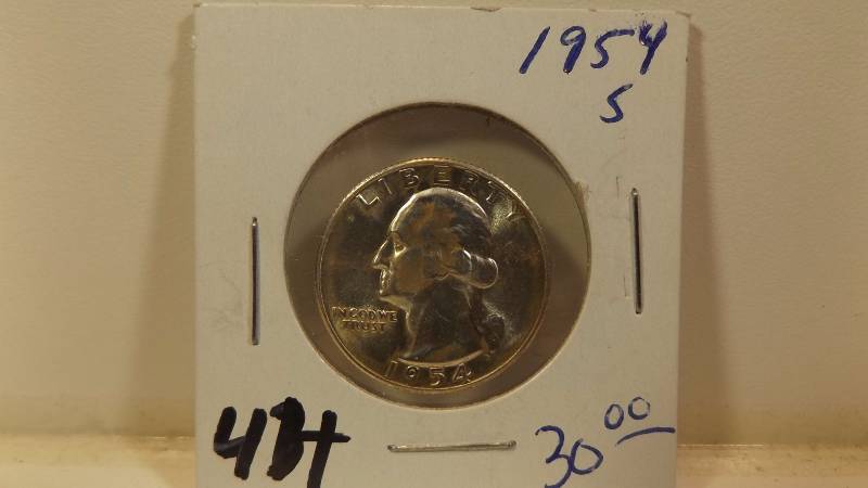 �� 1952, 1954 S, Washington Quarters & 1956, 1957, 1964 Proof Washington Quarters