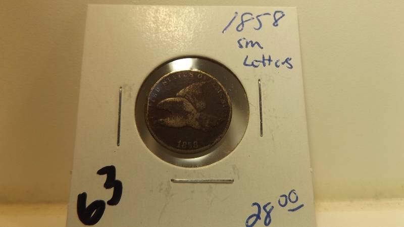 � 1858 Small letter flying eagle  indian head cent