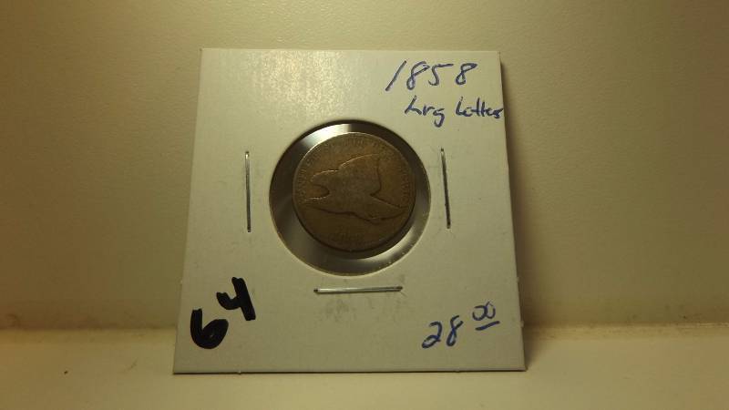 �� 1858 Lrg letter flying eagle indian head cent