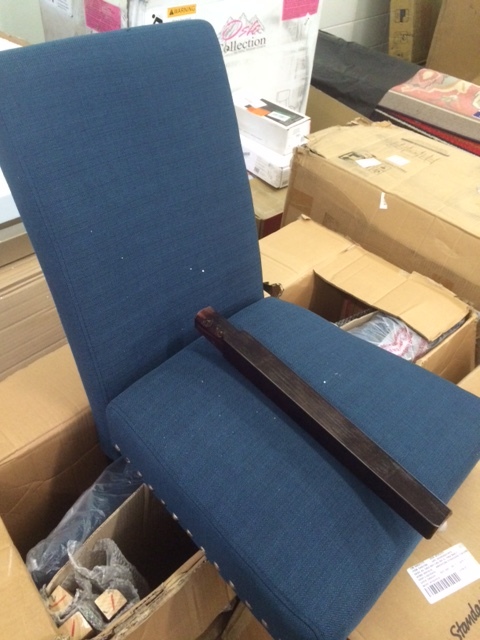 lot 5 image: Redfield Nail Head Dining Chairs by Three Posts (2 chairs)