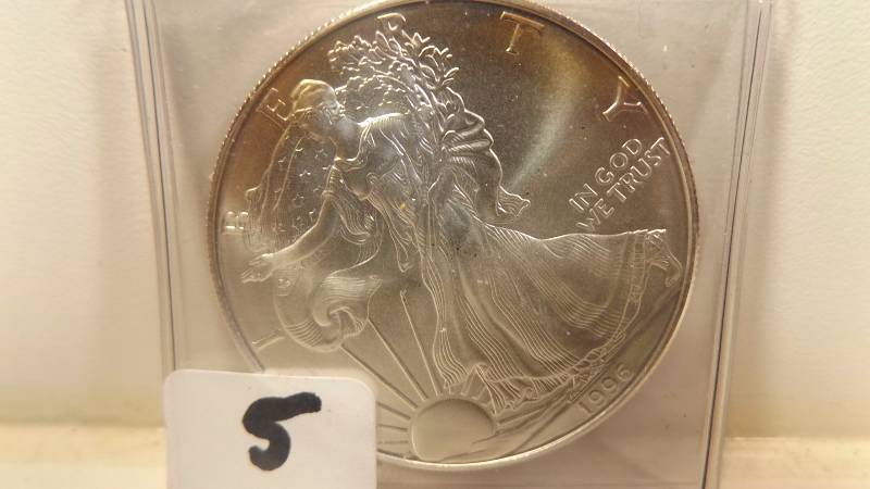 ���� 1996 Silver Eagle 1 Oz .999 Fine Silver Key Date