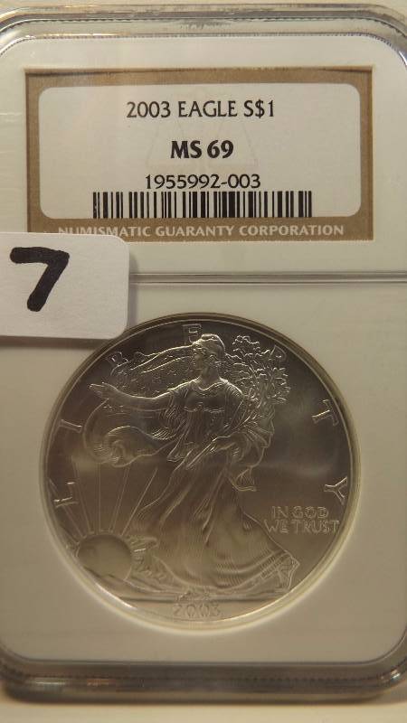 ��� NGC 2003 MS69 Silver Eagle