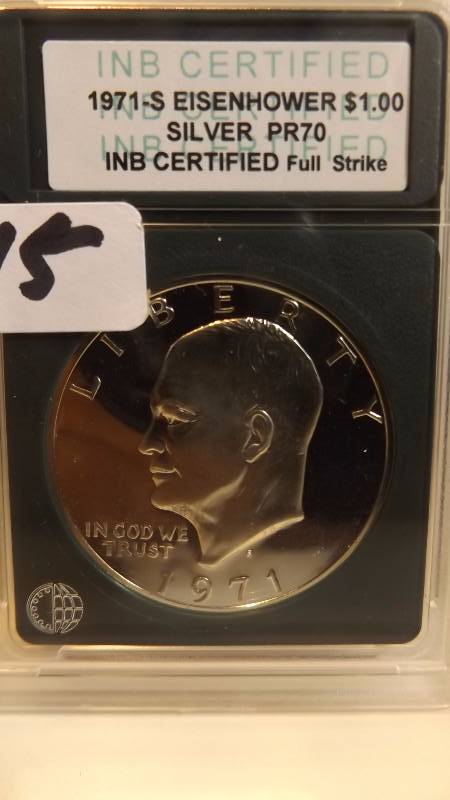 � INB 1971 S Eisenhower Silver Dollar Proof 70