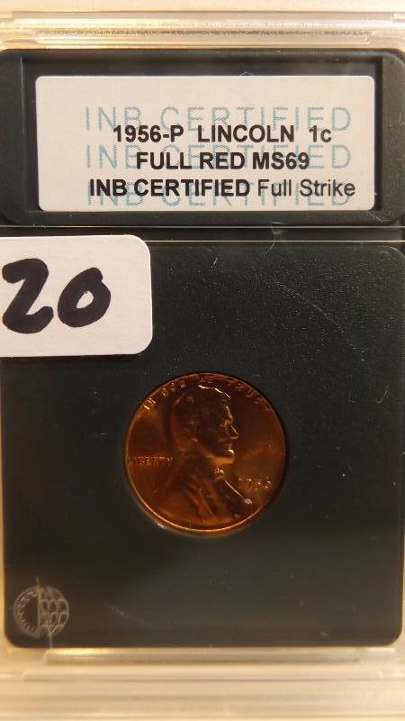 �� INB 1956 P Lincoln Cent Full Red MS69