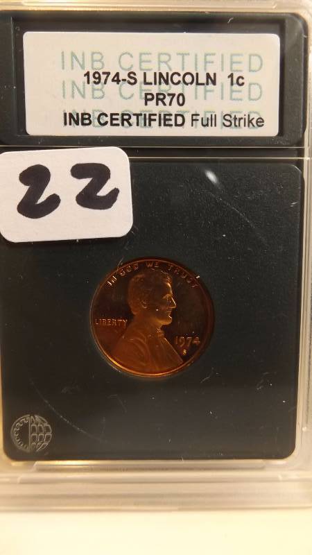 �� INB 1974 S Lincoln Cent Proof 70