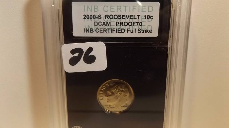 � INB 2000 S Deep Cam Proof 70 Roosevelt Dime