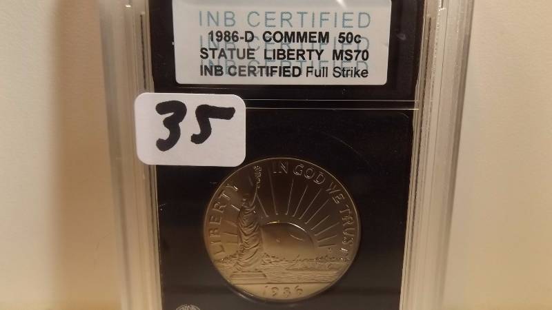 INB 1986 D Statue of Liberty MS70 Half Dollar