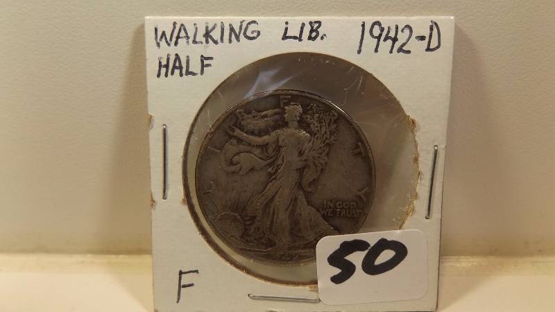 �� 1942 D Walking Liberty Half Dollar
