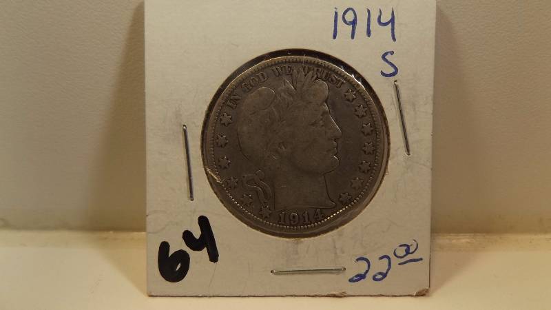 � 1914 S Barber Half Dollar