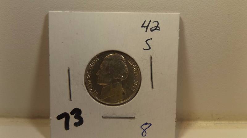 �� 1942 S Silver Jefferson Nickel