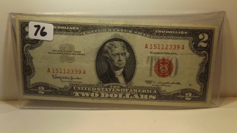 �� 1963 Two Dollar Red Seal Bill