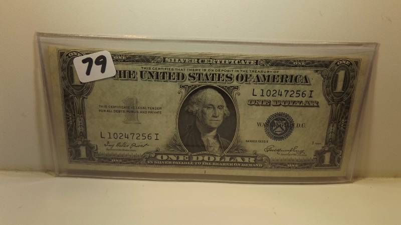 1935 E One Dollar Silver Certificate