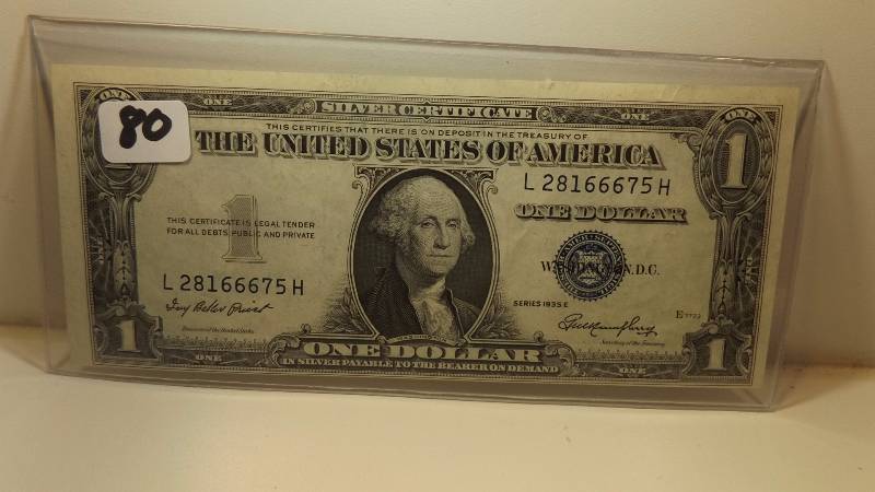 � 1935 E One Dollar Silver Certificate