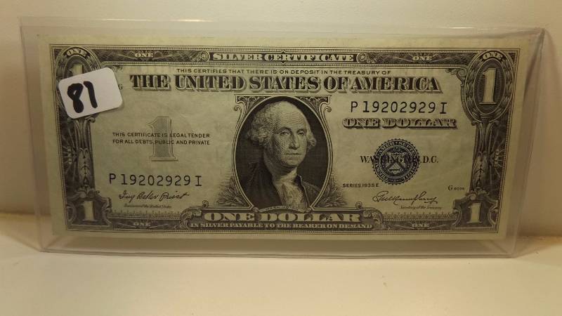 �� 1935 E One Dollar Silver Certificate