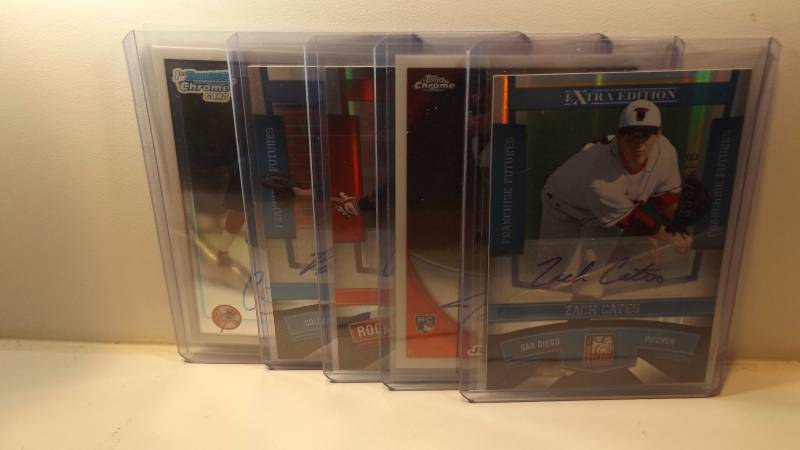 ���������������� Lot of 5 � Rookie Autographed Baseball Cards