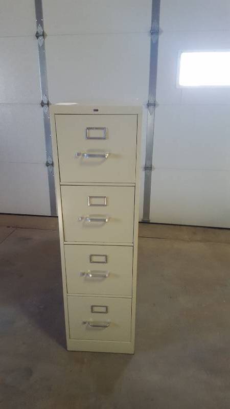 lot 9 image: 2 Metal File Cabinets - Used