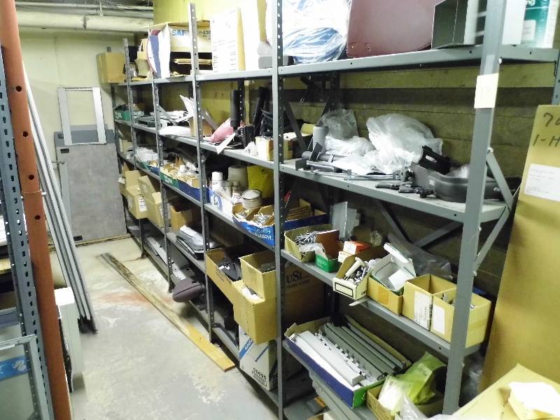 lot 12 image: 5 Sections of Metal Shelving