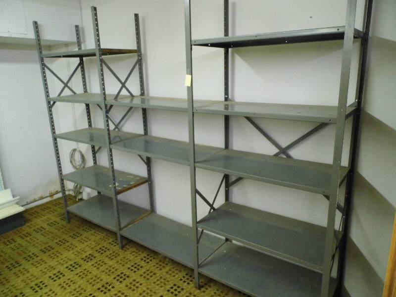 lot 17 image: 3 Metal Shelves