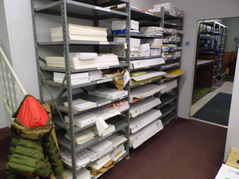 lot 55 image: 3 Sections Metal Shelving