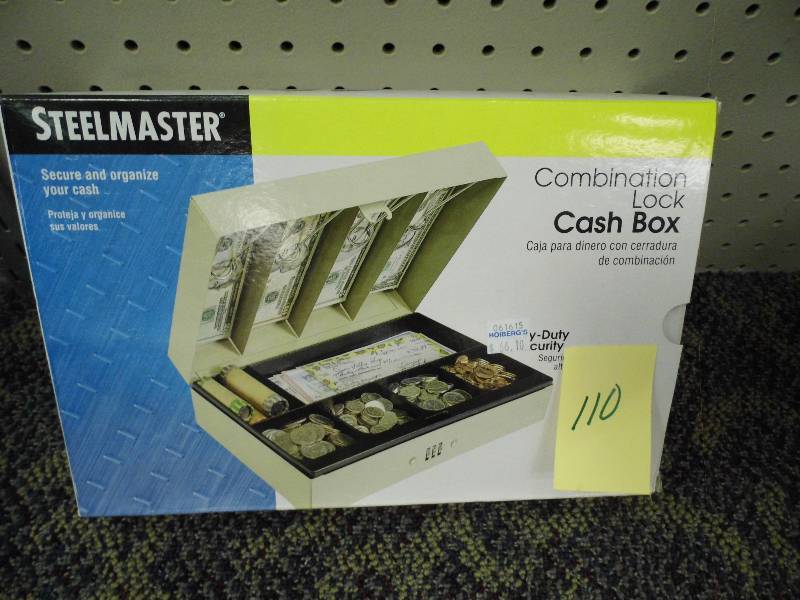 lot 110 image: SteelMaster Combination Lock Cash Box