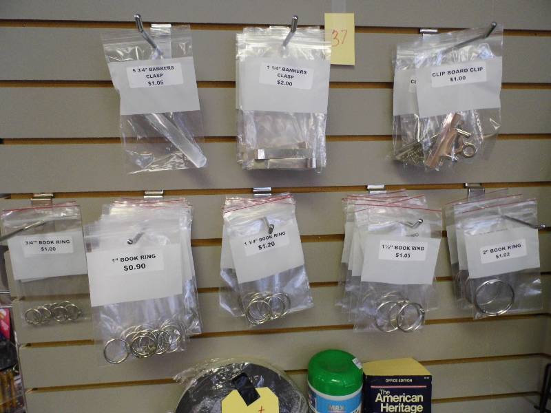 Clasps, Bookrings, Office Supplies