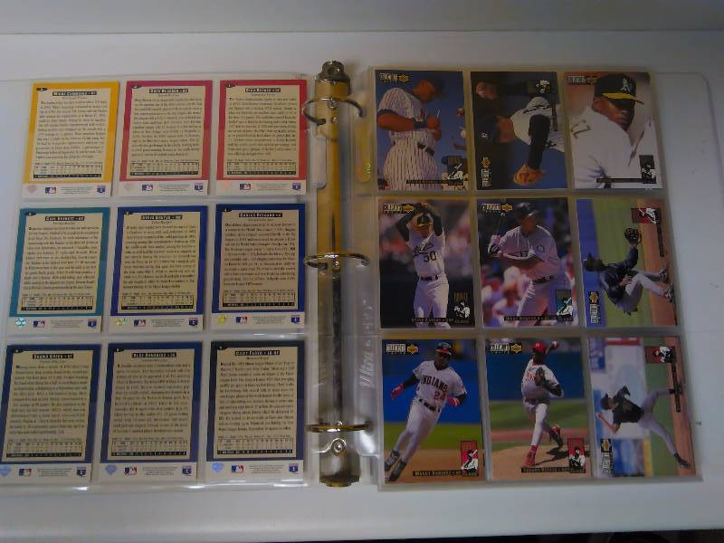 lot 583 image: 1993 Baseball Upper Deck Series I, (1-320), in sleeved book