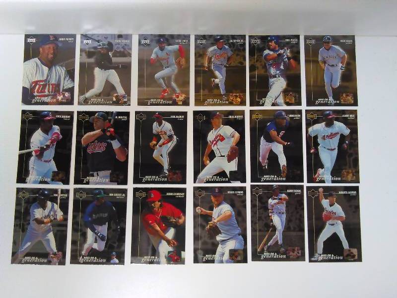 lot 657 image: 1996 Upper Deck Baseball Cards, Best of a Generation Series, 18 Cards (Puckett, Molitor, Ripken, Boggs, Bonds, Clemens, Griffey)