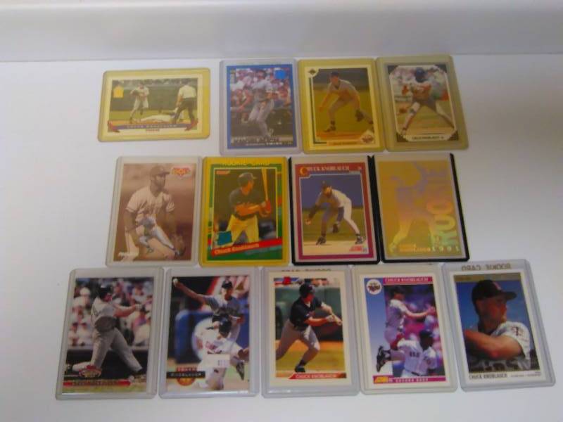 lot 667 image: Chuck Knoblauck Baseball Cards (13) Minnesota Twins, in protective cases including  rookie cards