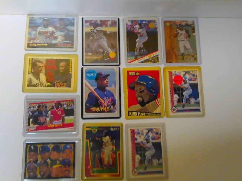 lot 646 image: Kirby Puckett Cards (12) Baseball Cards, all in Hard Protective Cases