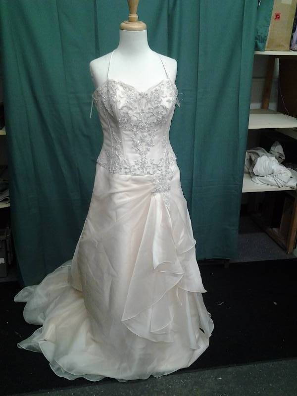 Jasmine Haute Couture Beaded Ivory Satin Size 10