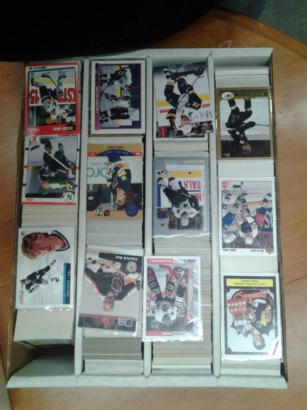 Box Lot Of Hockey Cards Some Stars, Hull, Madano, Gretzky, Local Players, Rookies, Commons-All In V.Good Cond.