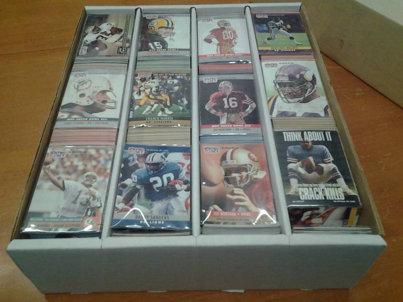 2500 Football Cards All 1990-1991 Pro-Set, Some Stars, Vikings, Multiple Of Most Cards. Exc. Cond.