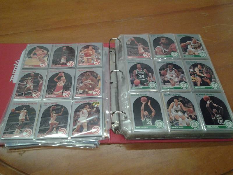 Basket Ball Card Album 90-91 Hoops-Appears To Be Complete- Includes M.J., 36 K.G. Cards & 6 Rookies Excellent Cond.