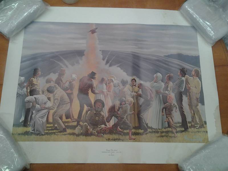 Print Firing The Anvil By Roy Kerswill Signed 25x32
