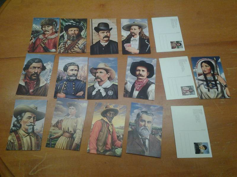 16 Early Western Picture Postcards With Postage Stamped .19
