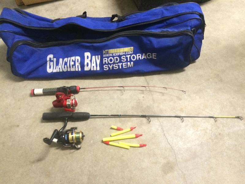 lot 63 image: Ice Fishing Rods, Reels, Storage Bag