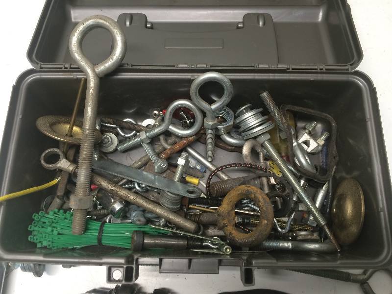lot 110 image: Tool Box And Hardware Items