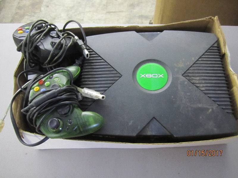 lot 7 image: Xbox Gaming System with 3 controlle...