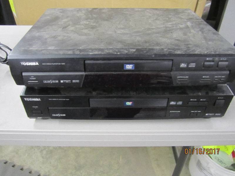 lot 65 image: Pair of Toshiba DVD Players, power ...