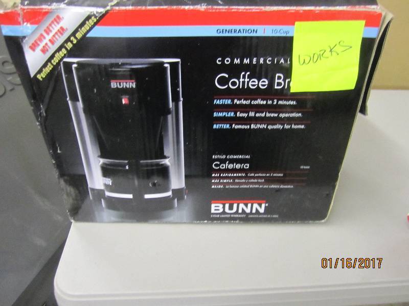 lot 67 image: Bunn Commercial Coffee Brewer in wh...