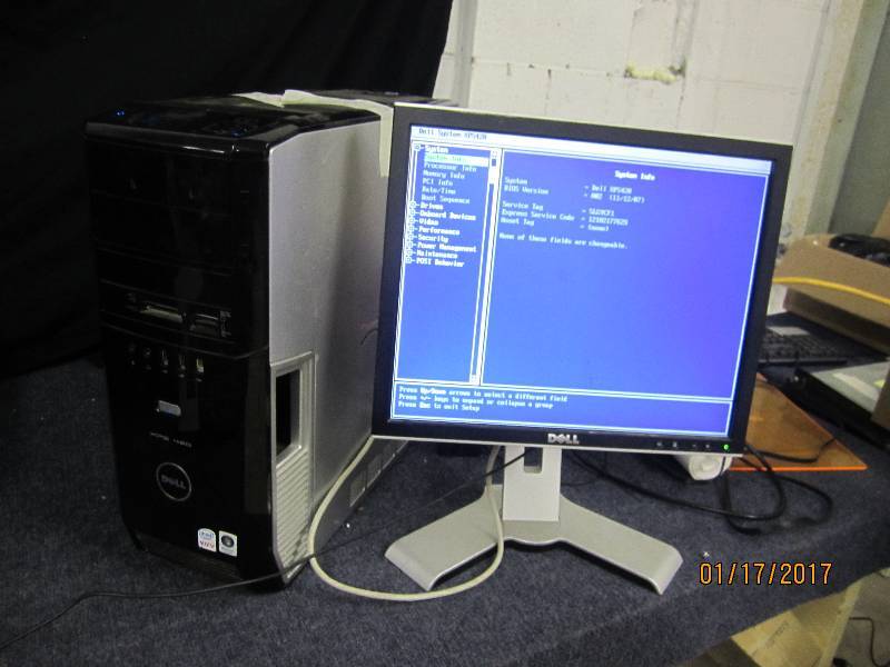lot 114 image: Dell XPS420 PC with monitor, see bo...