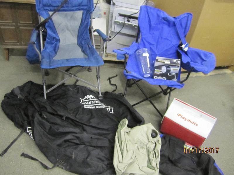 lot 144 image: Outdoor Lot 2 Camp Chairs, Large C...