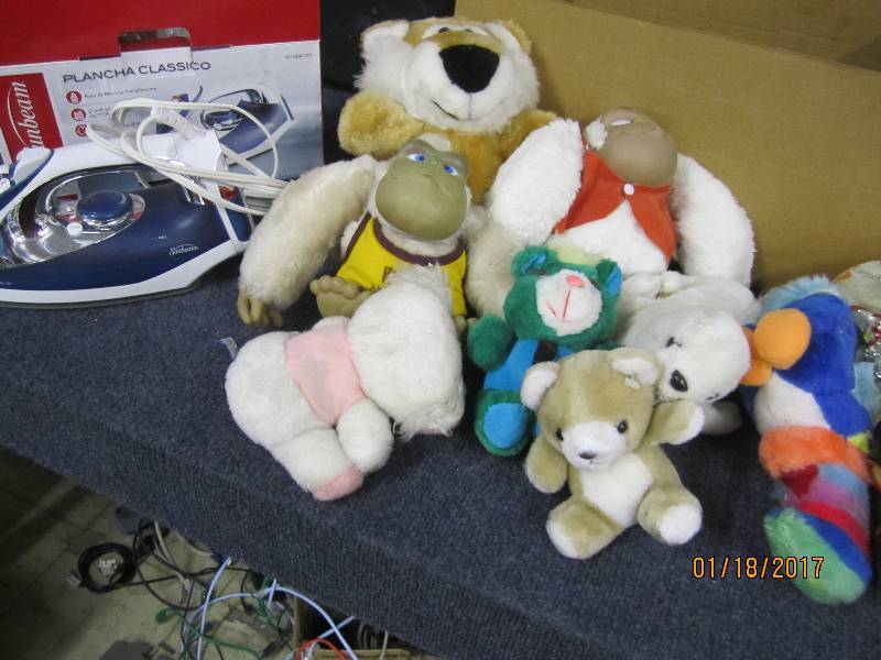lot 149 image: Sunbeam Iron, Small Plush Animals...